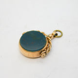 Victorian 9ct Gold, Bloodstone & Carnelian Spinner Fob Antique 1899 Chester