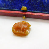 Pair of "Camels" Roman Intaglio Grand Tour Agate Hardstone Cameo Antique c1800