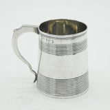 George III Sterling Silver Lined Pattern Christening Mug Antique 1809 London