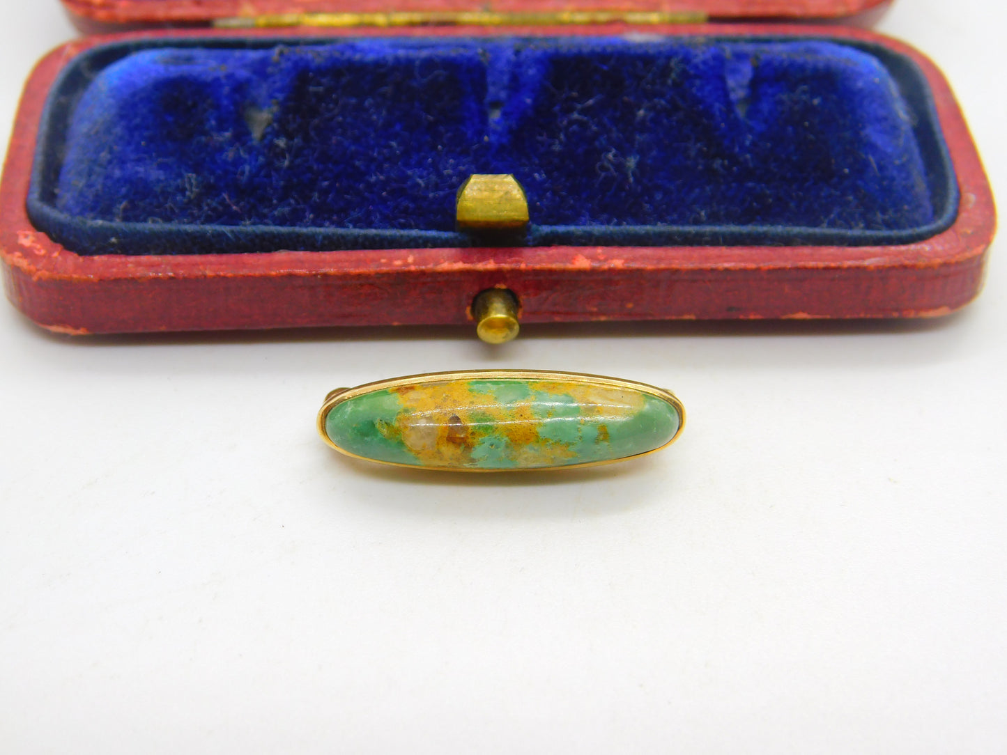 Boulder Opal in 14ct Yellow Gold Brooch Pin Antique Edwardian c1910