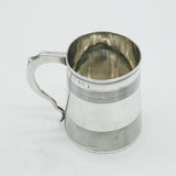 George III Sterling Silver Lined Pattern Christening Mug Antique 1809 London