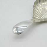 William IV Sterling Silver Leaf Pattern Tea Caddy Spoon Antique 1831 Birmingham
