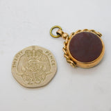 Victorian 9ct Gold, Bloodstone & Carnelian Spinner Fob Antique 1899 Chester