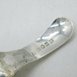William IV Sterling Silver Leaf Pattern Tea Caddy Spoon Antique 1831 Birmingham