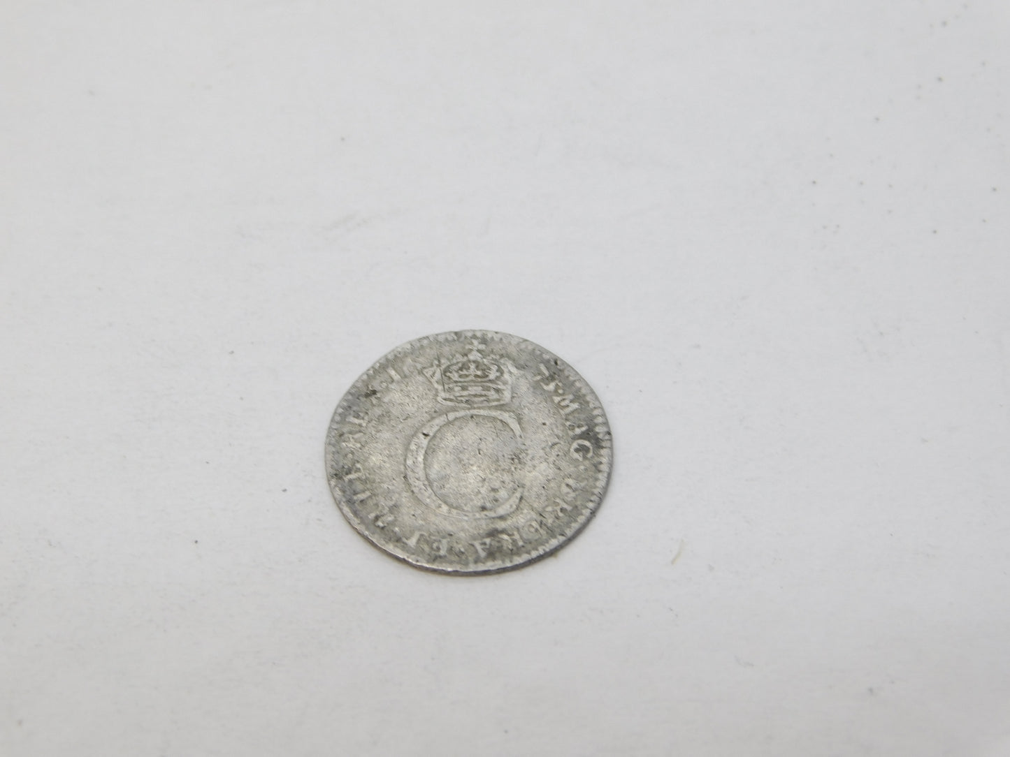 King Charles II Early Maundy One Pence Coin Antique 1675 Fine Condition