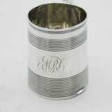 George III Sterling Silver Lined Pattern Christening Mug Antique 1809 London