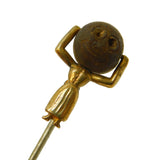 WW1-era 'Lady Touchwood Fumsup' Lucky Stick Pin Antique c1915