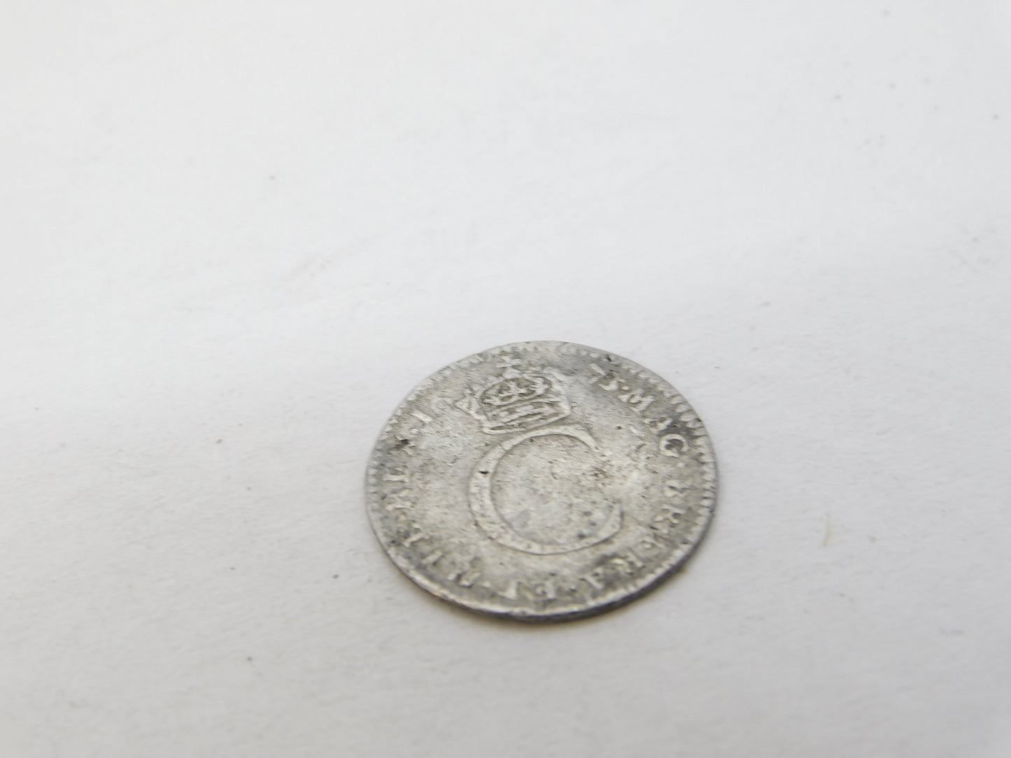 King Charles II Early Maundy One Pence Coin Antique 1675 Fine Condition