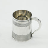 George III Sterling Silver Lined Pattern Christening Mug Antique 1809 London