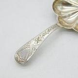 George III Sterling Silver Floral Pattern Tea Caddy Spoon Antique 1812 London