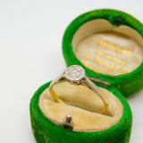 Victorian 18ct Gold & 0.5ct Diamond Solitaire Ring Antique c1890