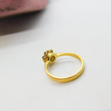 Victorian 18ct Yellow Gold & Diamond Set Daisy Flower Ring c1880 Antique