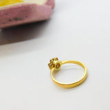 Victorian 18ct Yellow Gold & Diamond Set Daisy Flower Ring c1880 Antique
