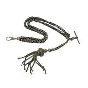 19th Century French Sterling Silver Albertina Watch Chain Antique c1860