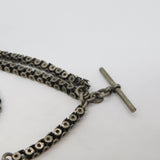 19th Century French Sterling Silver Albertina Watch Chain Antique c1860