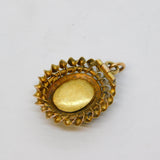 George III 18ct Gold, Enamel, Old-Cut Diamond Drop Pendant Antique c1800