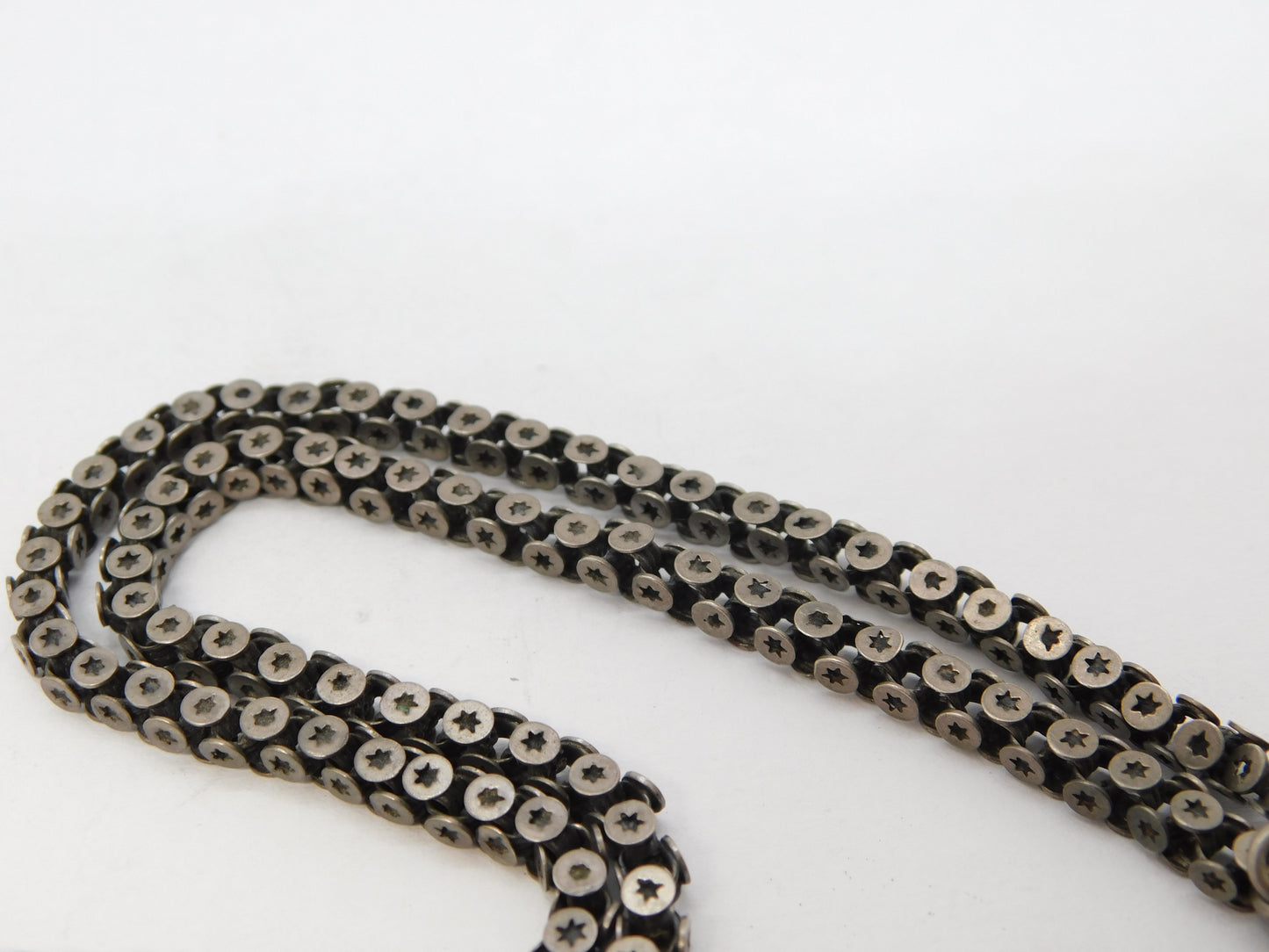 19th Century French Sterling Silver Albertina Watch Chain Antique c1860