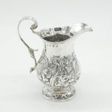 William IV Scottish Sterling Silver Floral Cream Jug Antique 1836 Edinburgh