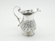 William IV Scottish Sterling Silver Floral Cream Jug Antique 1836 Edinburgh
