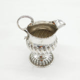 George III Sterling Silver Fluted Pedestal Cream Jug Antique c1760 London