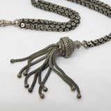 19th Century French Sterling Silver Albertina Watch Chain Antique c1860
