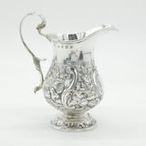 William IV Scottish Sterling Silver Floral Cream Jug Antique 1836 Edinburgh