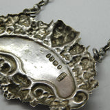 Georgian Sterling Silver Lion Pattern 'Currant' Decanter Label 1821 Antique