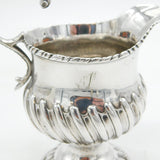 George III Sterling Silver Fluted Pedestal Cream Jug Antique c1760 London