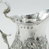 William IV Scottish Sterling Silver Floral Cream Jug Antique 1836 Edinburgh