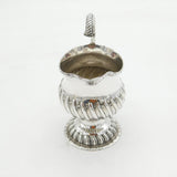 George III Sterling Silver Fluted Pedestal Cream Jug Antique c1760 London