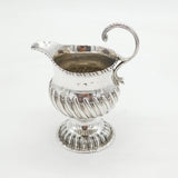 George III Sterling Silver Fluted Pedestal Cream Jug Antique c1760 London