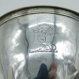 George III Sterling Silver Heraldic Crested Wine Funnel Antique 1795 London