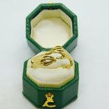 14ct Yellow Gold Grasping Figa Hands Dress Ring Vintage c1970