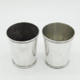 18th Century Pair of American Sterling Silver Beakers Antique by Standish Barry c1790 (Baltimore)