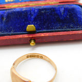 9ct Rose Gold Essential Square Signet Ring 1924 Birmingham Antique Art Deco