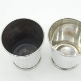18th Century Pair of American Sterling Silver Beakers Antique by Standish Barry c1790 (Baltimore)