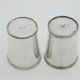 18th Century Pair of American Sterling Silver Beakers Antique by Standish Barry c1790 (Baltimore)