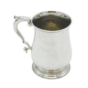 George II Sterling Silver Scrolled Baluster Tankard Antique 1756 London