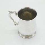 George II Sterling Silver Scrolled Baluster Tankard Antique 1756 London