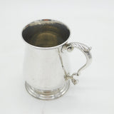 George II Sterling Silver Scrolled Baluster Tankard Antique 1756 London