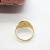 10ct Yellow Gold American IHS Religious Signet Ring Antique c1920 Art Deco
