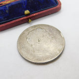King George III .925 Silver Crown Coin Antique 1820 Fair-Worn Condition
