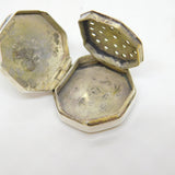 George III Sterling Silver Octagonal Vinaigrette Antique 1800 Birmingham
