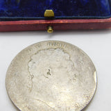 King George III .925 Silver Crown Coin Antique 1820 Fair-Worn Condition