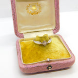 9ct White Gold & 0.1ct Diamond Solitaire Ring Vintage c1990 Sheffield