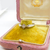 9ct White Gold & 0.1ct Diamond Solitaire Ring Vintage c1990 Sheffield
