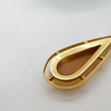 9ct Yellow Gold Carved Shell Flower Over Cameo Drop Pendant Antique c1930
