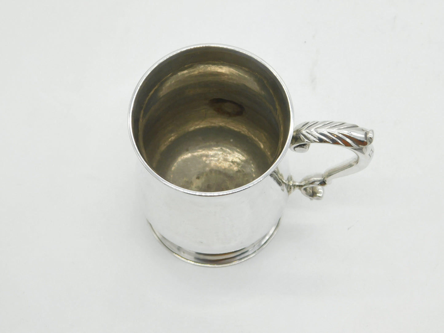 George II Sterling Silver Scrolled Baluster Tankard Antique 1756 London