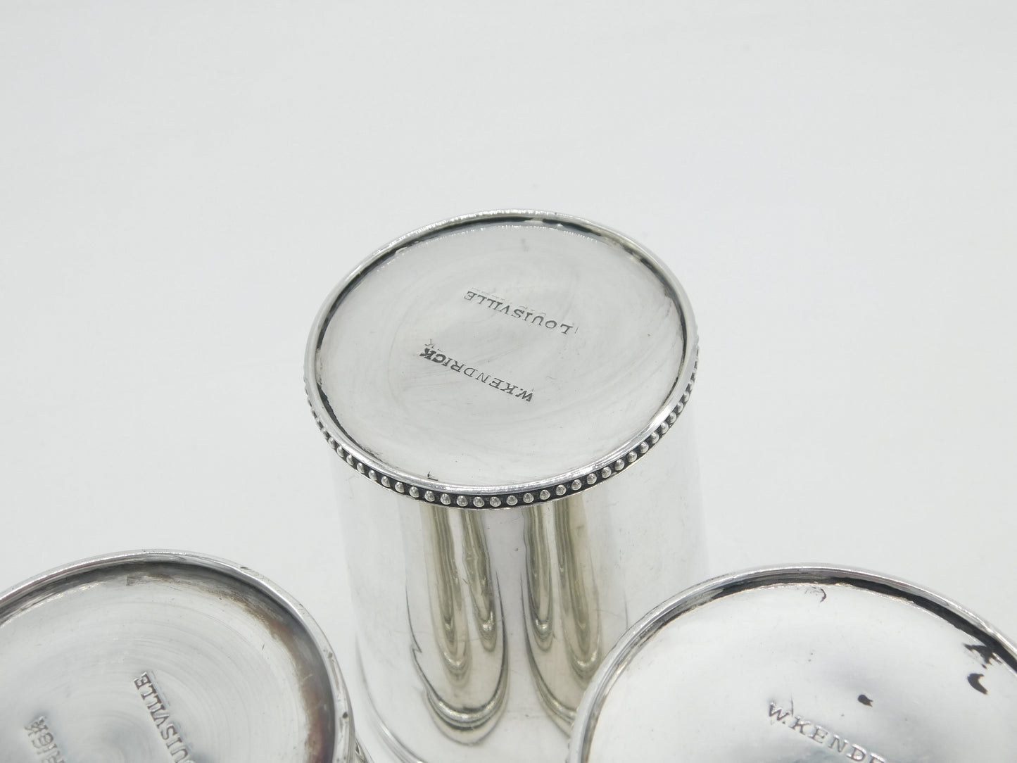 19th Century American Sterling Silver Set of Beakers William Kendrick c1840 (Louisville)