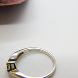 9ct White Gold & 0.1ct Diamond Solitaire Ring Vintage c1990 Sheffield